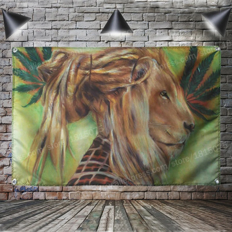 Rasta Leaf Reggae Flag Banner Polyester 3*5FT 144* 96CM Hang On The Wall 4 Grommets Custom Flag Indoor Master
Rasta Leaf Reggae Flag Banner Polyester 3*5FT 144* 96CM Hang On The Wall 4 Grommets Custom Flag Indoor Master