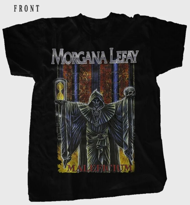 MORGANA LEFAY Maleficium progression metal BLACK T_shirt Размер до 6XL|Мужские футболки| |