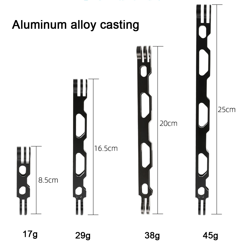 Aluminum Alloy Extension Arm Metal Pole Mount Helmet Stick for Gopro 10/9/MAX/8/7/6/5 Insta360 One R Insta 360 X/X2 Accessories |