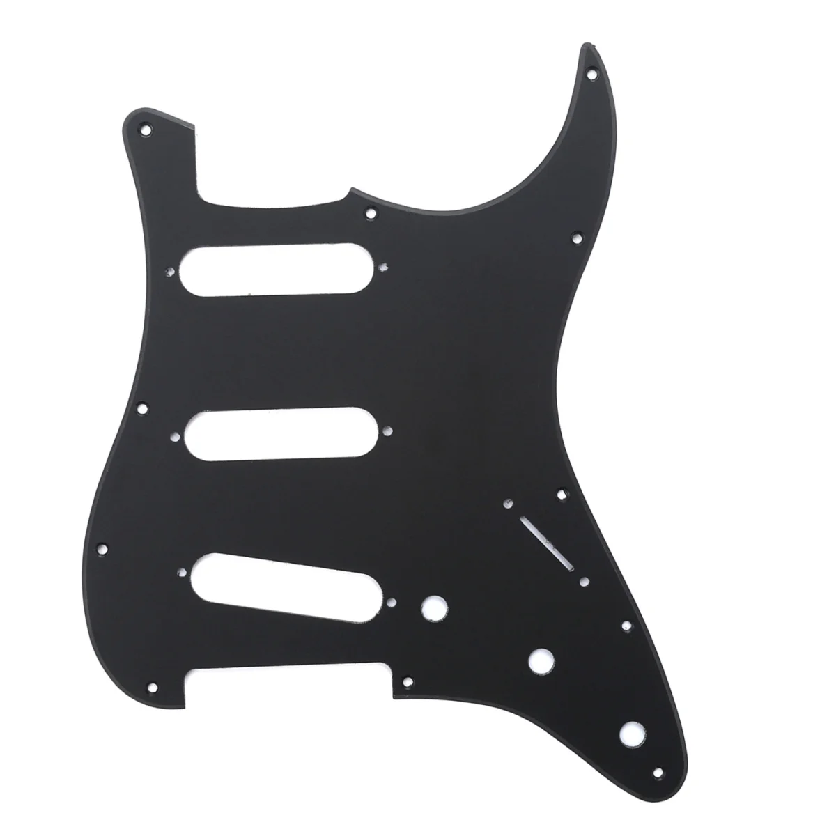 

Musiclily SSS 11 Hole Strat Guitar Pickguard for Fender USA/Mexican Made Standard Stratocaster Style, 1Ply Matte Black