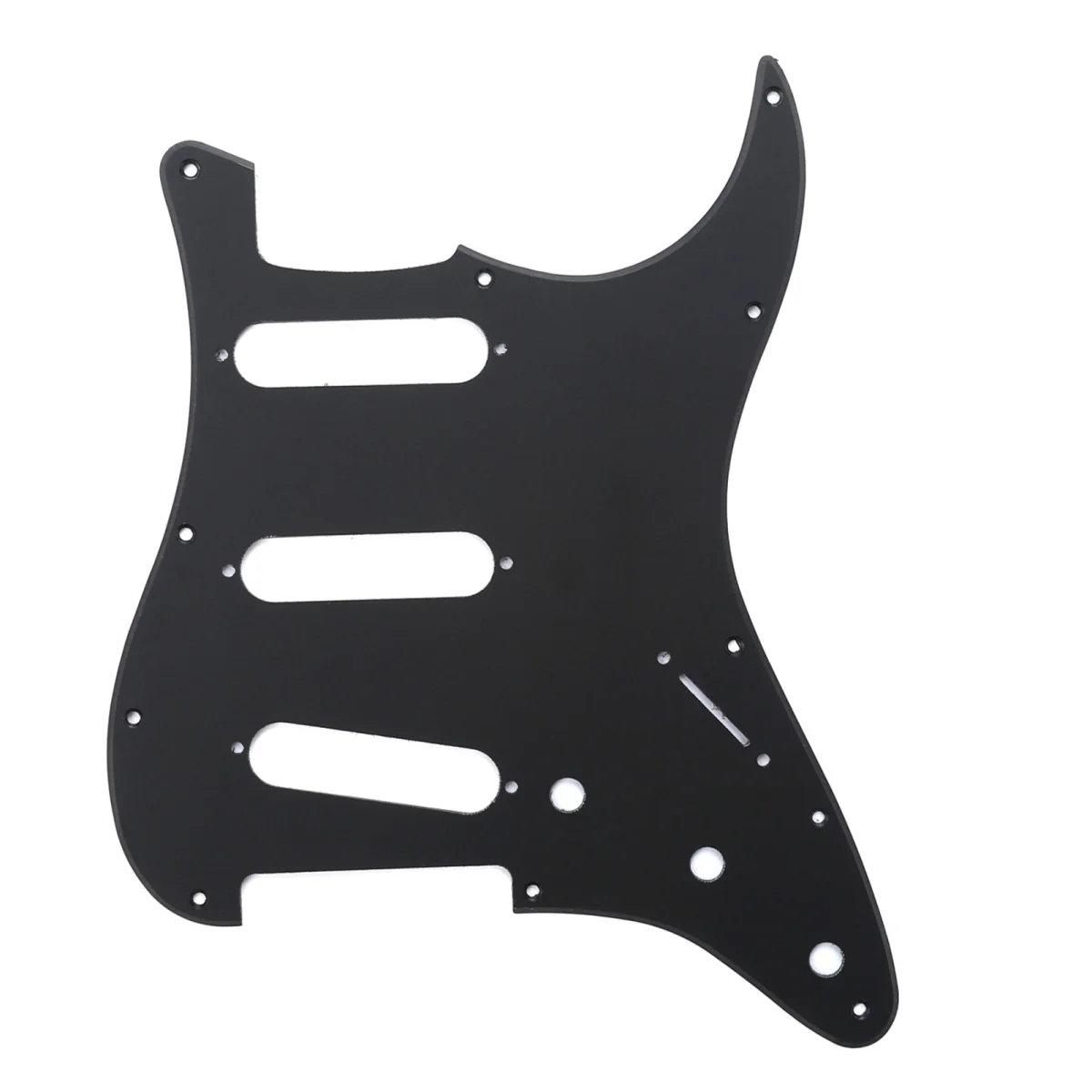 Musiclily SSS 11 Hole Strat Guitar Pickguard for Fender USA/Mexican Made Standard Stratocaster Style, 1Ply Matte Black
Musiclily SSS 11 Hole Strat Guitar Pickguard for Fender USA/Mexican Made Standard Stratocaster Style, 1Ply Matte Black