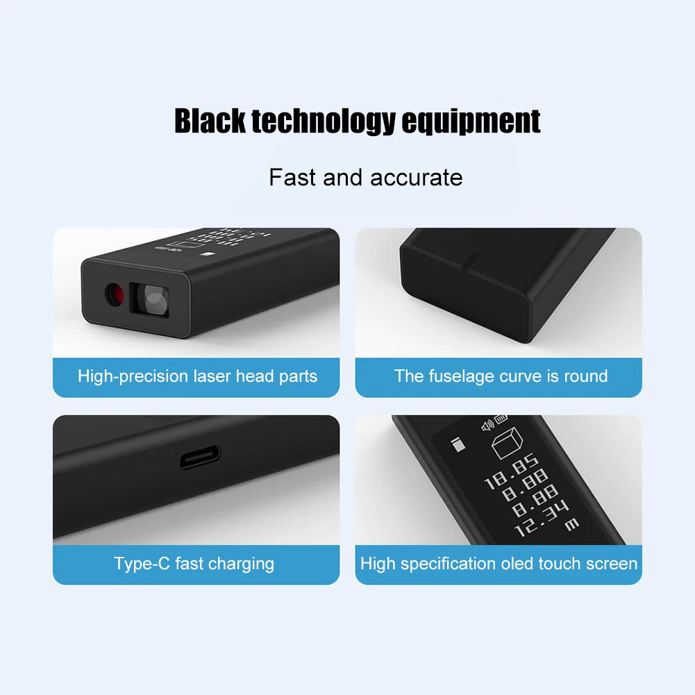 LS5 Touch Screen 40m Laser Distance Meter High Precision OLED Digital Electronic Roulette Rangefinder Measuring Tape
LS5 Touch Screen 40m Laser Distance Meter High Precision OLED Digital Electronic Roulette Rangefinder Measuring Tape