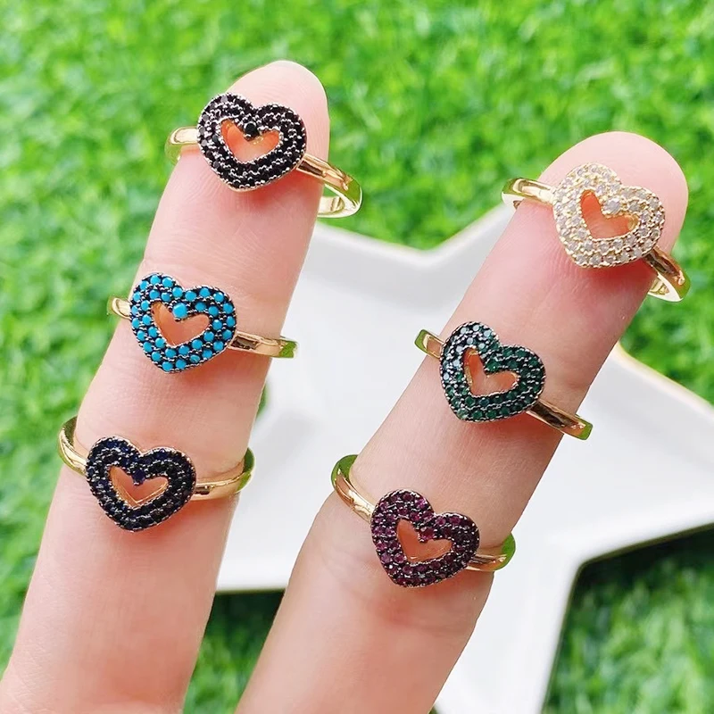 5 Piece Heart shape Zircon rings Mix color zircon rings accessories jewels rings women party ring Zircon rings 51729
5 Piece Heart shape Zircon rings Mix color zircon rings accessories jewels rings women party ring Zircon rings 51729