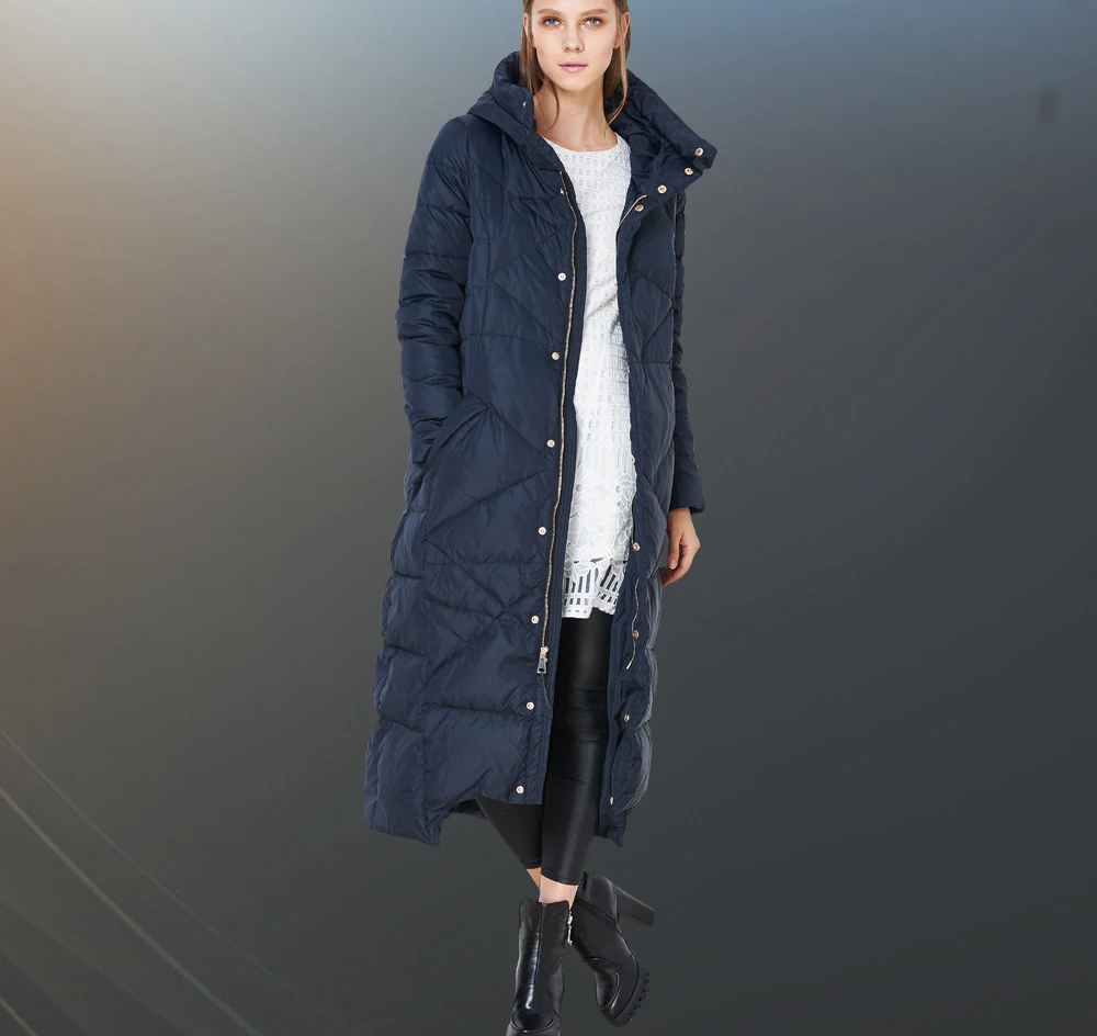 

Winter Jacket Parka 2020 95% White Duck Down Jackets For European Style Thick Long Hood Slim Coats Women HJ577