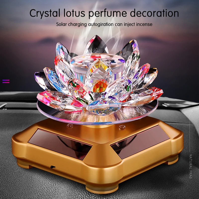 Car Solar Crystal Lotus Ornament Aromatherapy Diffuser Air Fresher Atmosphere Lights Decoration Car Accessories Decorative Craft
Car Solar Crystal Lotus Ornament Aromatherapy Diffuser Air Fresher Atmosphere Lights Decoration Car Accessories Decorative Craft
