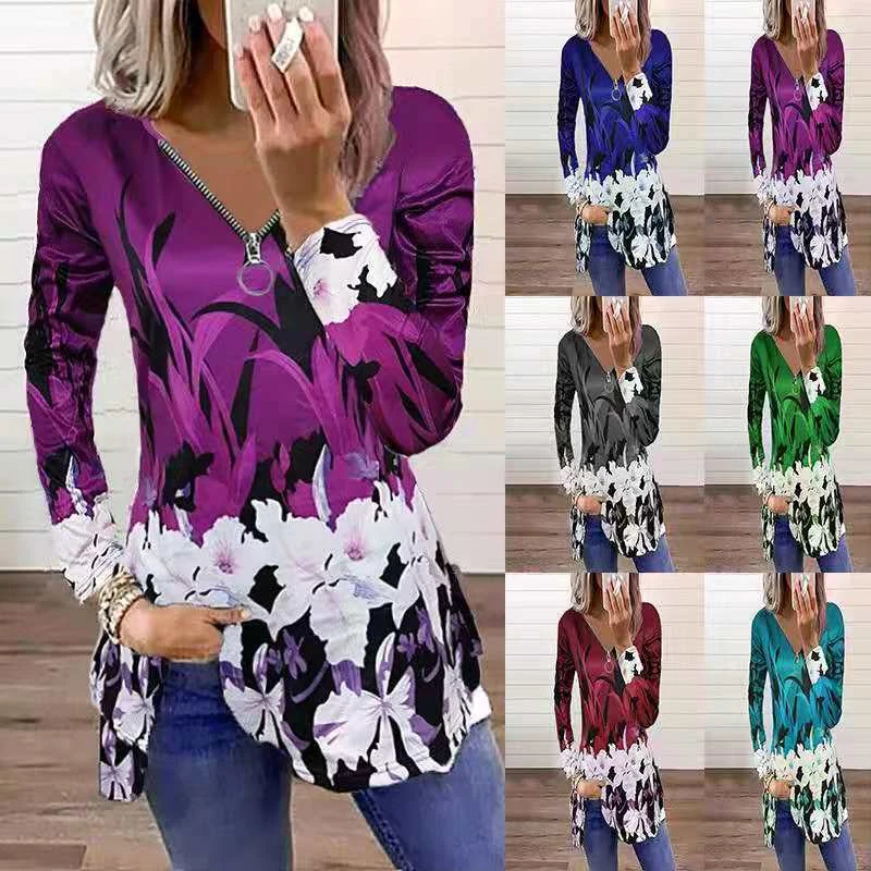 Autumn and Winter Fashion New Women's Tops Round Neck Long Sleeve Printing Loose Casual Large Size T-shirt Plus Size S-3XL 
Autumn and Winter Fashion New Women's Tops Round Neck Long Sleeve Printing Loose Casual Large Size T-shirt Plus Size S-3XL