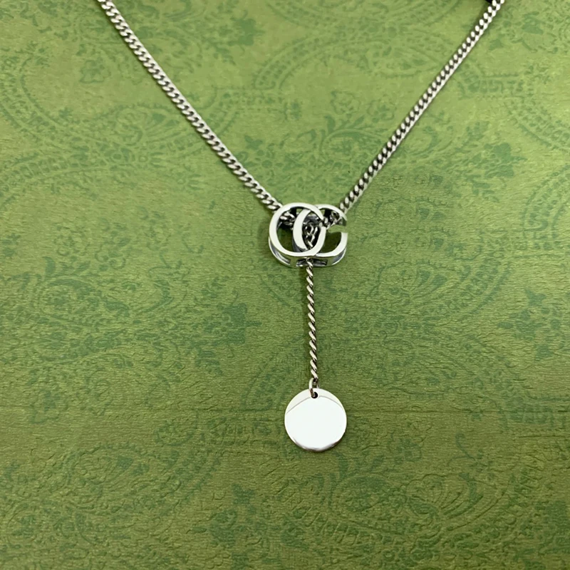 

Роскошное Брендовое ювелирное изделие из стерлингового серебра 925 пробы, ожерелье для пар, оригинальное модное классическое ожерелье высок...