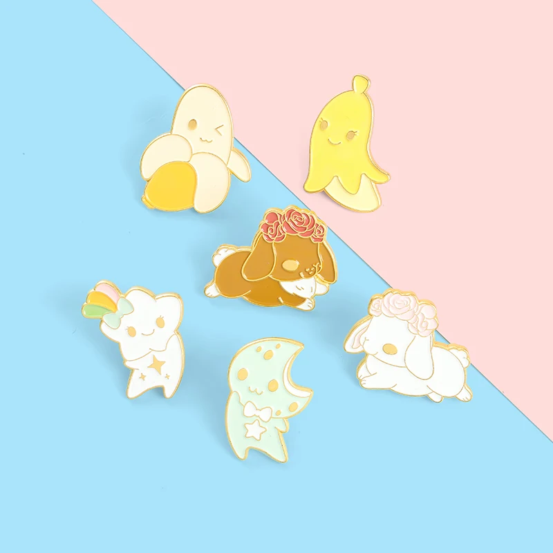 Cartoon Enamel Pin Hard Lapel Pins Figure Banana Moon Stars Couple Brooch Broche Jewelry Accessories Fun Gift Valentine's Day
Cartoon Enamel Pin Hard Lapel Pins Figure Banana Moon Stars Couple Brooch Broche Jewelry Accessories Fun Gift Valentine's Day