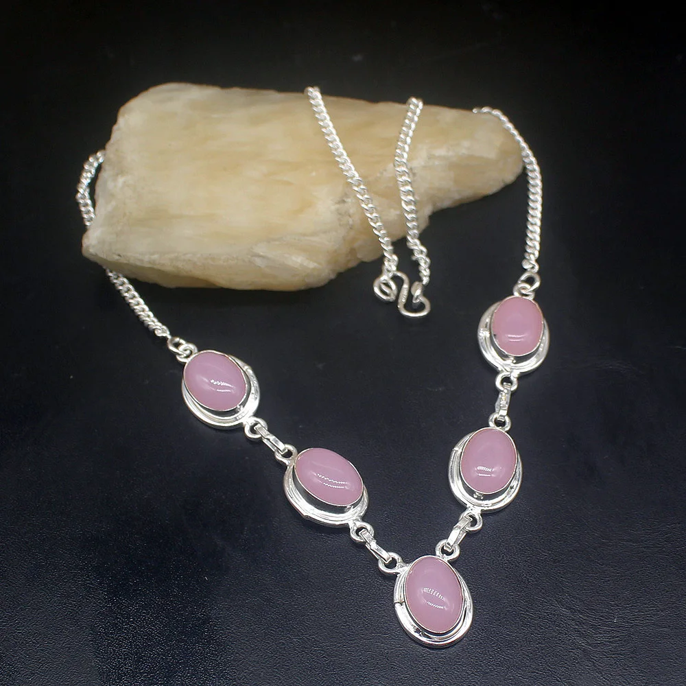 Gemstonefactory Jewelry Big Promotion 925 Silver Fashion Trendy Rose Quartz Ladies Women Chain Necklace 42cm 202101630
Gemstonefactory Jewelry Big Promotion 925 Silver Fashion Trendy Rose Quartz Ladies Women Chain Necklace 42cm 202101630