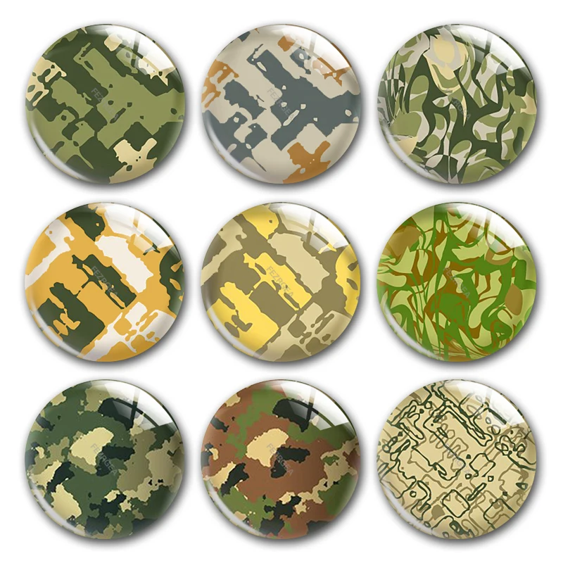 Handmade Camouflage Forest Army Warrior Pettern Round Photo Glass Cabochons Demo Flat Back DIY Jewelry Making Findings Accessory
Handmade Camouflage Forest Army Warrior Pettern Round Photo Glass Cabochons Demo Flat Back DIY Jewelry Making Findings Accessory
