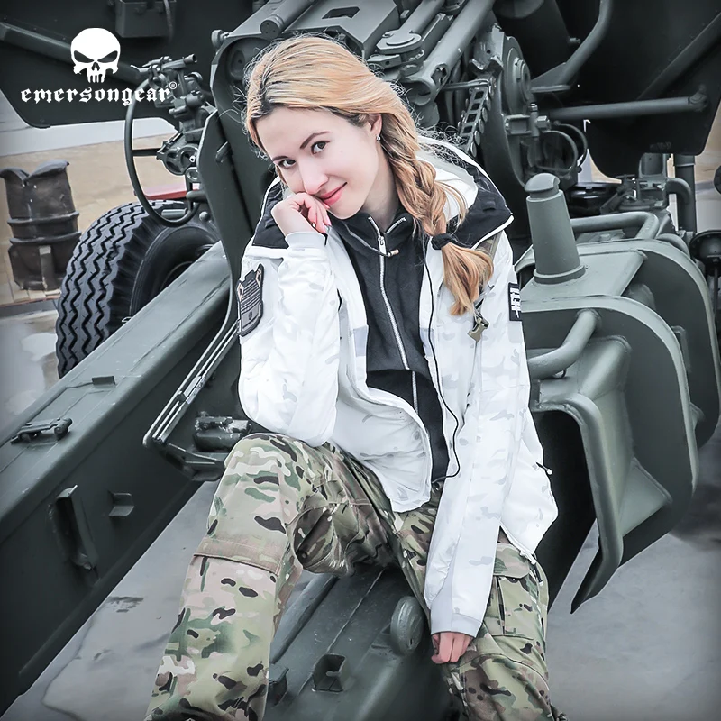 Emersongear тактическая теплая куртка Женская Мужская охотничья с капюшоном Серия S