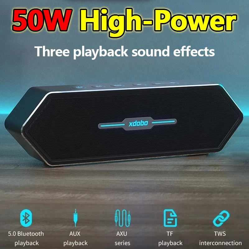 50W High Power Portable Bluetooth Speaker Outdoor Waterproof Column DSP Bass Speaker TWS Subwoofer Soundbar Support TF Card AUX
50W High Power Portable Bluetooth Speaker Outdoor Waterproof Column DSP Bass Speaker TWS Subwoofer Soundbar Support TF Card AUX
