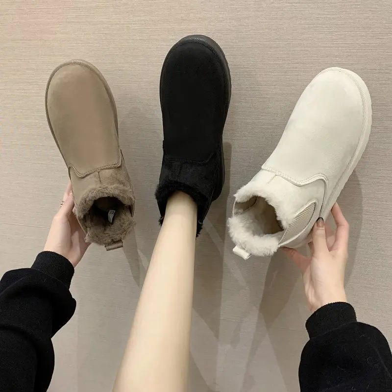 Snow Boots Women's 2021 Winter New Short Tube Flat Bottomed Chelsea One Foot Plush Fashion Winter Cotton Shoes Short Boots
Snow Boots Women's 2021 Winter New Short Tube Flat Bottomed Chelsea One Foot Plush Fashion Winter Cotton Shoes Short Boots