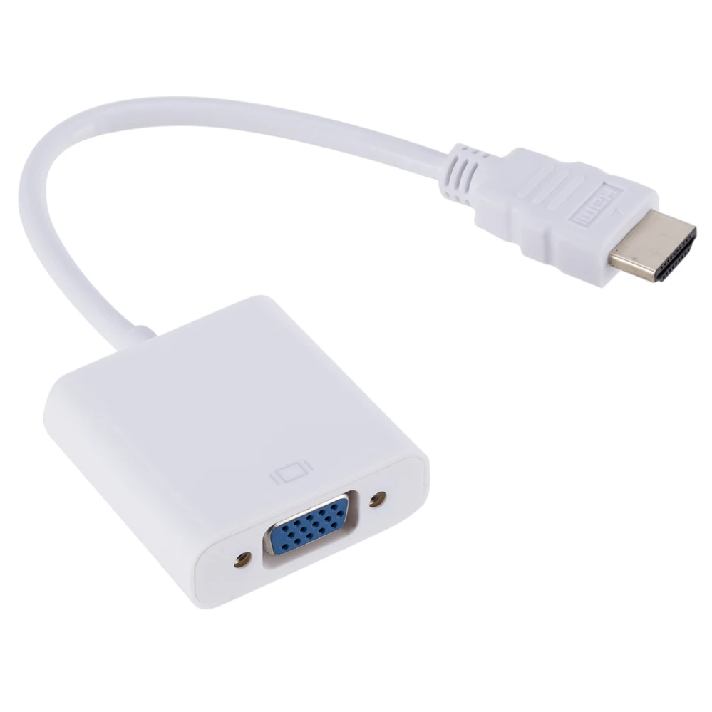 Адаптер PzzPss HDMI-VGA с аудиокабелем 3 5 мм + блок питания USB 1080P цифро-аналоговый видео