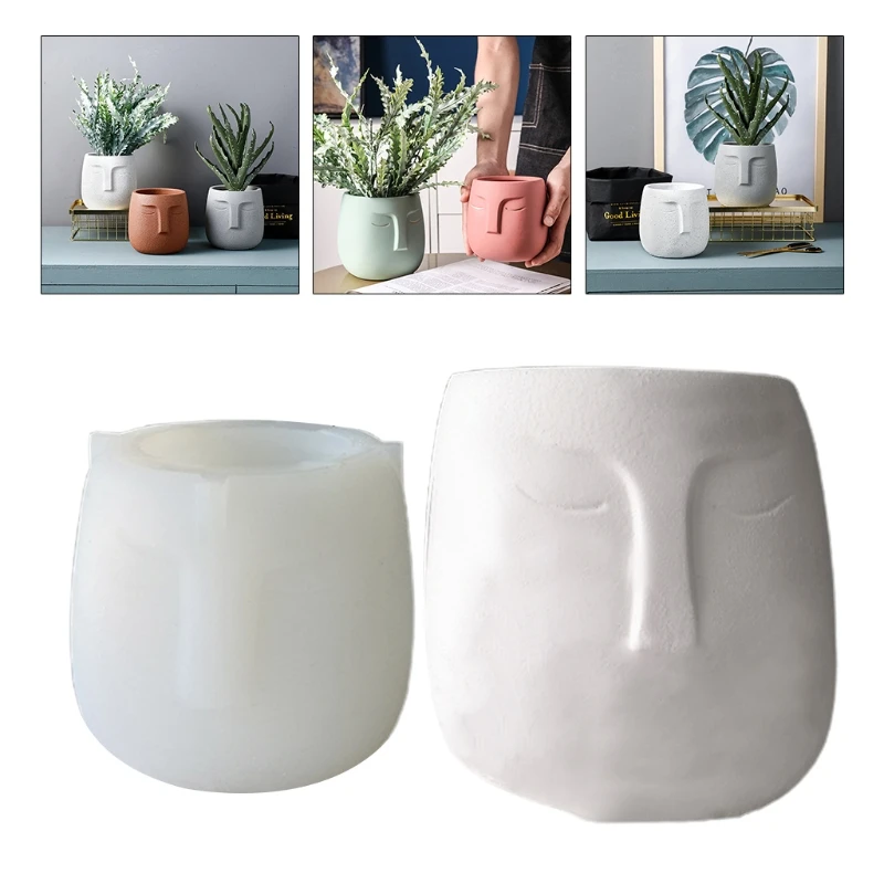 3D Resin Plaster Cement Concrete Flower Pot Mould Nordic Style Creative Abstract Portrait Face Molds Plant Silicone Mold
3D Resin Plaster Cement Concrete Flower Pot Mould Nordic Style Creative Abstract Portrait Face Molds Plant Silicone Mold