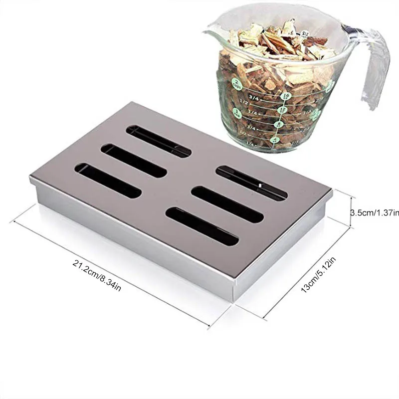 Stainless Steel BBQ Smoke Box Wood Chips Barbecue Grill Meat Bacon Infused Smoke Flavor Accessories Smoker Box
Stainless Steel BBQ Smoke Box Wood Chips Barbecue Grill Meat Bacon Infused Smoke Flavor Accessories Smoker Box