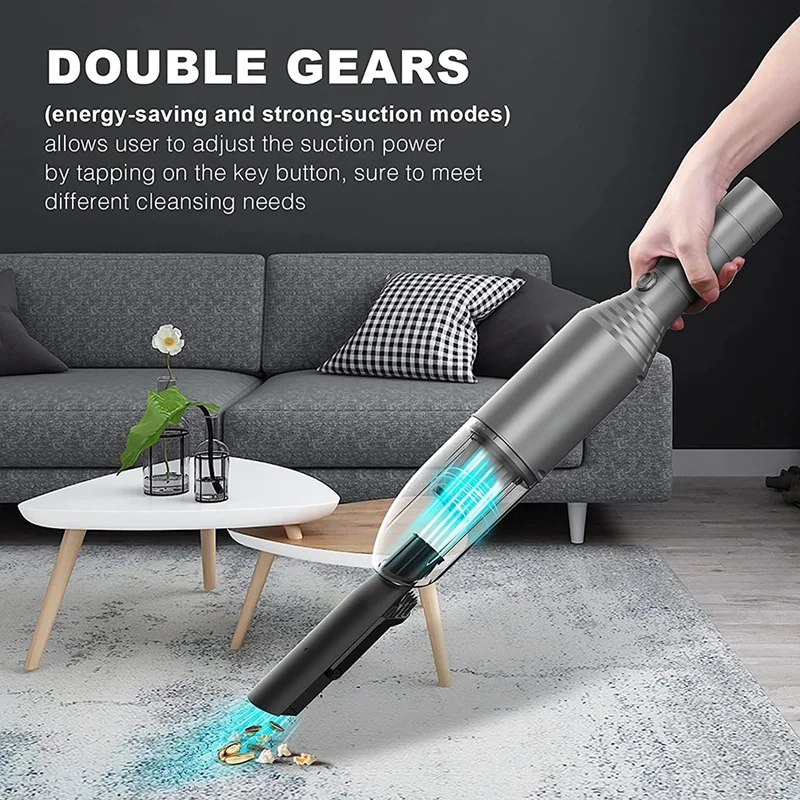 Handheld Vacuum Cleaner, Cordless 9 Kpa, Strong Suction Power is Powered By Lithium-Ion Battery, For Home and Car
Handheld Vacuum Cleaner, Cordless 9 Kpa, Strong Suction Power is Powered By Lithium-Ion Battery, For Home and Car