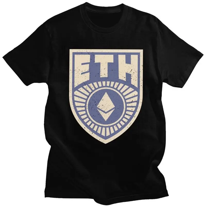 Vintage Ethereum T Shirt Men Pre-shrunk Cotton T-shirt Handsome Tee Tops Short Sleeves Blockchain Crypto Cryptocurrency Tshirt
Vintage Ethereum T Shirt Men Pre-shrunk Cotton T-shirt Handsome Tee Tops Short Sleeves Blockchain Crypto Cryptocurrency Tshirt