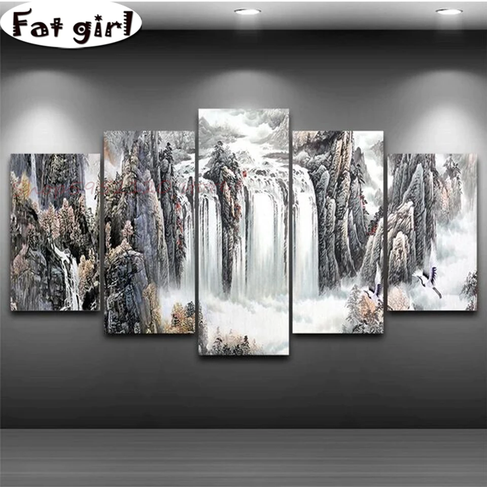 Домашний декор, алмазная живопись, 5 панелей, природный пейзаж, Map5D, «сделай сам», вышивка, мозаика, квадратная, круглая, дрель, Настенный деко... 
Домашний декор, алмазная живопись, 5 панелей, природный пейзаж, Map5D, «сделай сам», вышивка, мозаика, квадратная, круглая, дрель, Настенный деко...