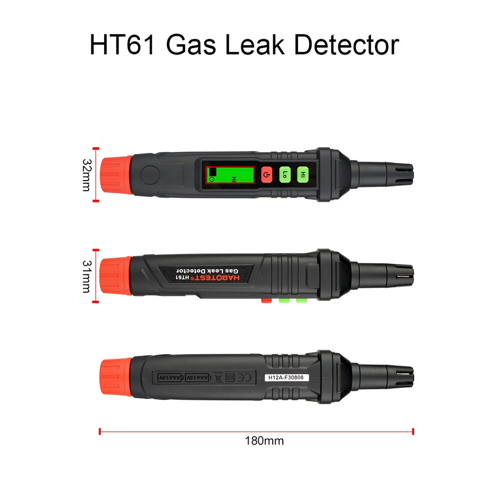 HT61 Gas Leak Detector Alarm Combustible Gas Meter Analyzer Monitor Mini Portable PPM Meter For Home Visible Audible Alarm
HT61 Gas Leak Detector Alarm Combustible Gas Meter Analyzer Monitor Mini Portable PPM Meter For Home Visible Audible Alarm
