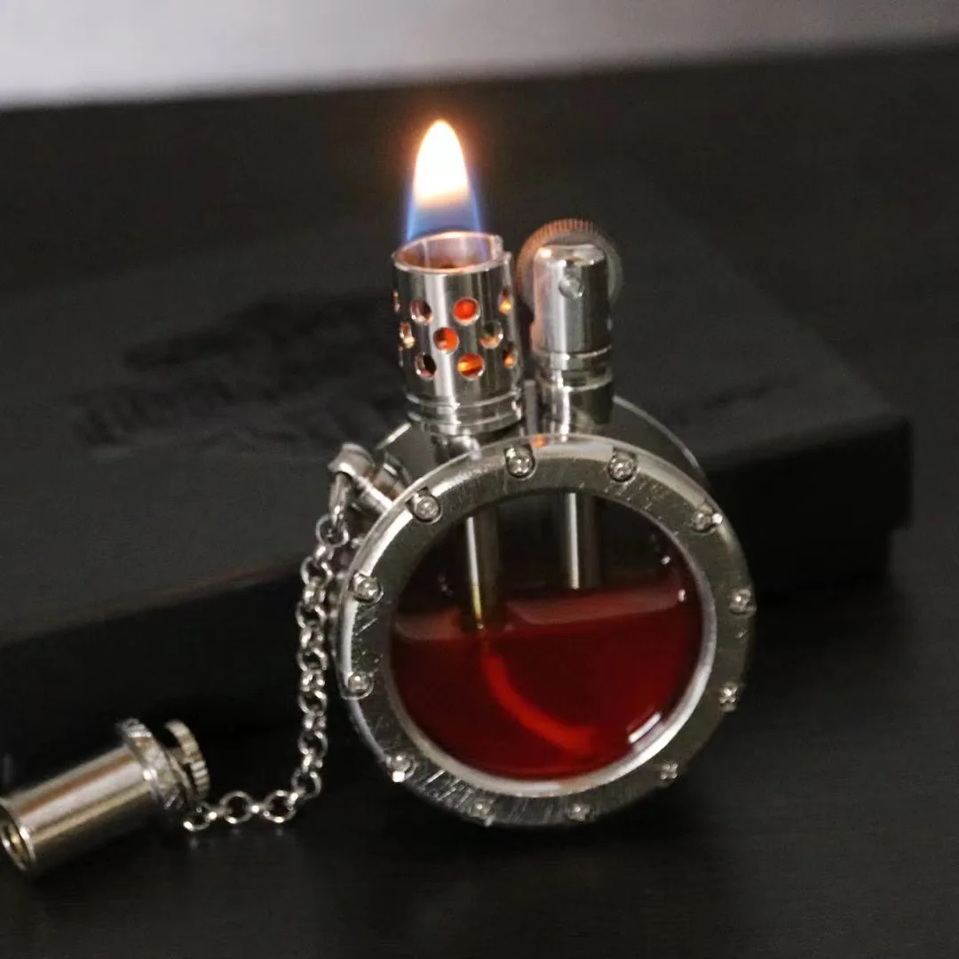 Handmade Pure Copper Gasoline Lighter Cool Quartz Visible Transparent Oil Tank kerosene Lighter Portable Round Collection Gift
Handmade Pure Copper Gasoline Lighter Cool Quartz Visible Transparent Oil Tank kerosene Lighter Portable Round Collection Gift