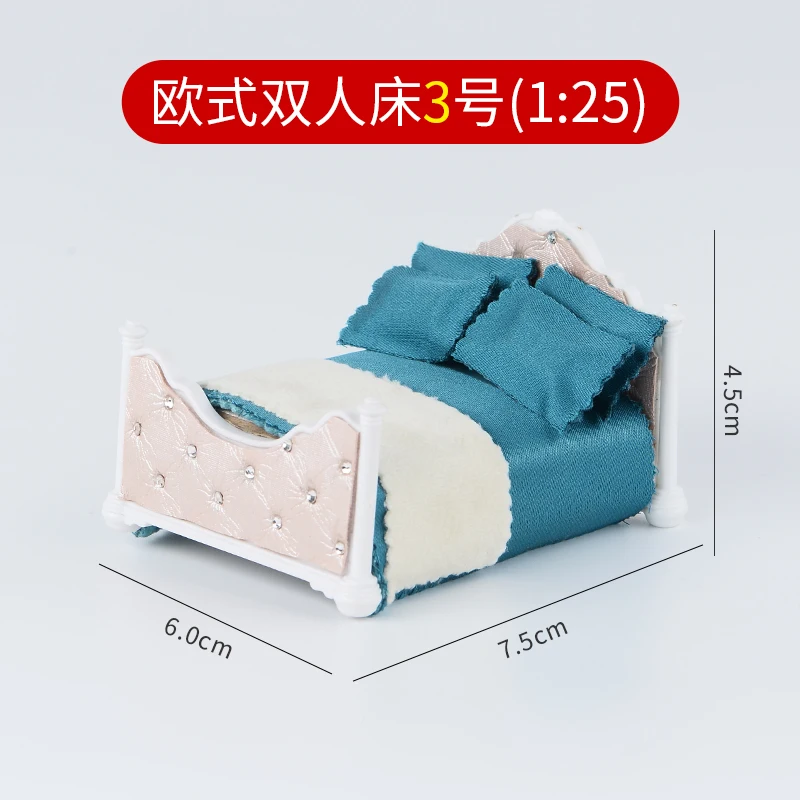 1/25 scale Europe style Double bed Model bedside table Dollhouse Miniature Furniture Doll house Accessories DIY miniature items
1/25 scale Europe style Double bed Model bedside table Dollhouse Miniature Furniture Doll house Accessories DIY miniature items