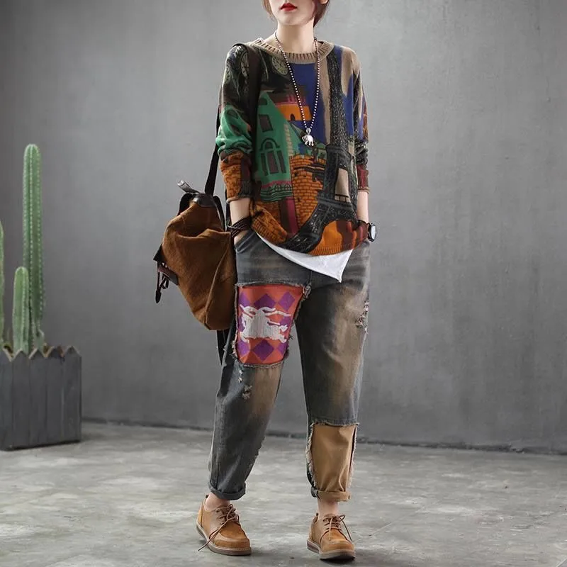 Брюки-султанки женские рваные из денима, Свободные повседневные универсальные хлопковые брюки в стиле пэчворк, с эластичным поясом, A127, осе...
Брюки-султанки женские рваные из денима, Свободные повседневные универсальные хлопковые брюки в стиле пэчворк, с эластичным поясом, A127, осе...