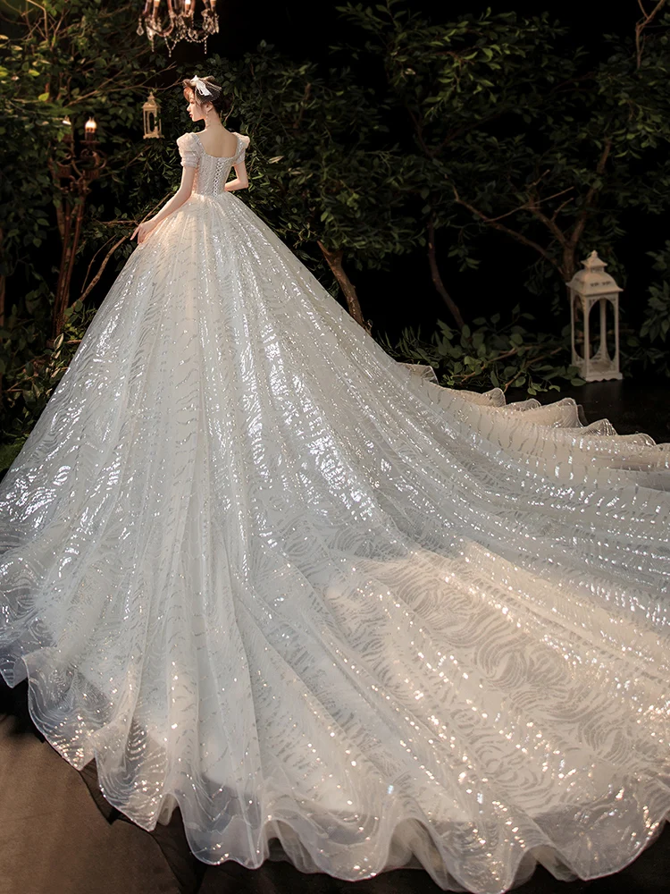 Starry Sky Wedding Dress Trailing High-End Long Sleeve Elegant Simple Court Cheap Gowns for Bride Mermaid Luxury
Starry Sky Wedding Dress Trailing High-End Long Sleeve Elegant Simple Court Cheap Gowns for Bride Mermaid Luxury