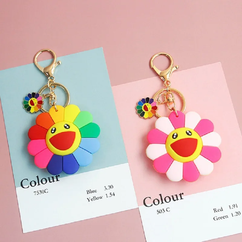 2020 New Colorful Soft Sunshine Smile Keychain Sun Flower Keychain Car Sunflower KeyRing Pendant Jewelry Best Event gift Women
2020 New Colorful Soft Sunshine Smile Keychain Sun Flower Keychain Car Sunflower KeyRing Pendant Jewelry Best Event gift Women