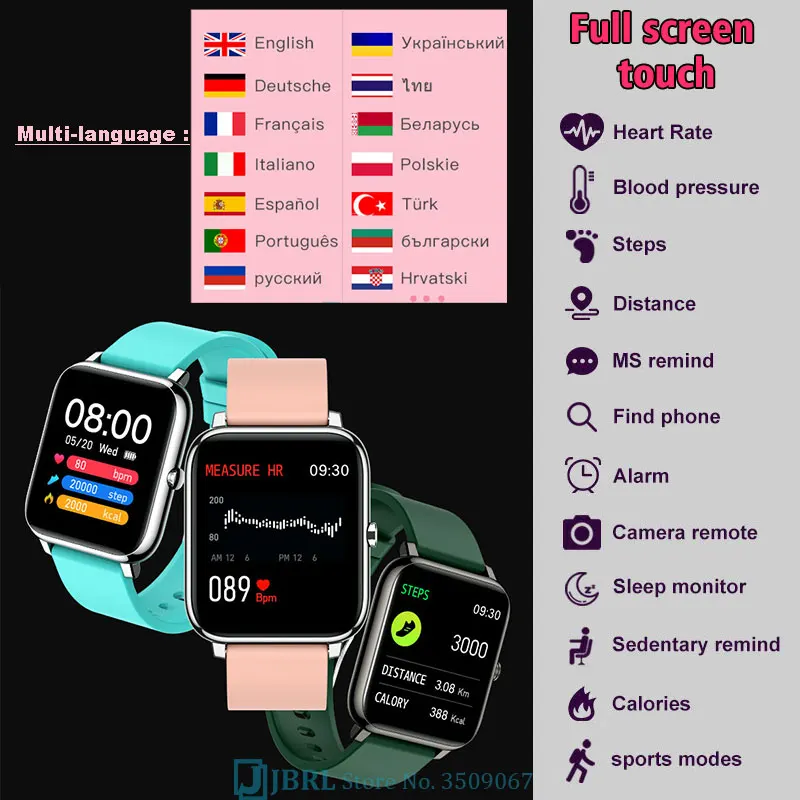 Умные часы с сенсорным экраном для мужчин и женщин умные Android IOS фитнес-трекер