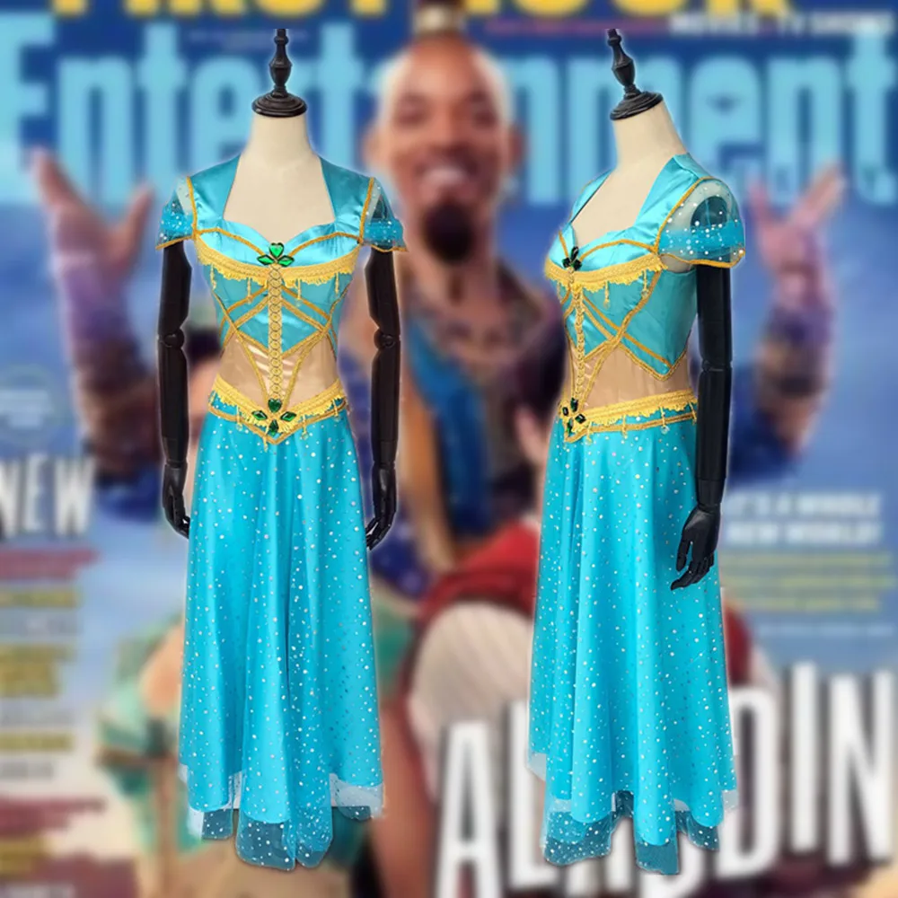 Princess Jasmine Costume Aladdin Cosplay Queen Adult Dress Halloween Carnival Party For Girl Kids Women Disfraz Mujer Dance Suit
Princess Jasmine Costume Aladdin Cosplay Queen Adult Dress Halloween Carnival Party For Girl Kids Women Disfraz Mujer Dance Suit