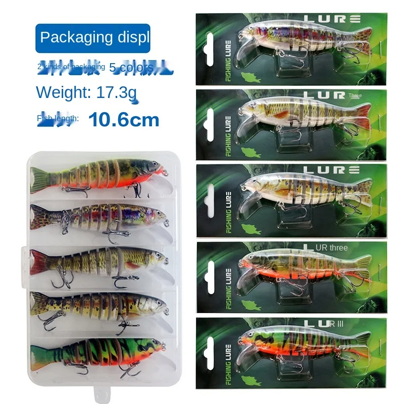 11cm/17g Multi Section Sea Bass Hard Fishing Lure Crankbaits Minnow Fake Artificial Bait Suit For Fishing Carp Tackle
11cm/17g Multi Section Sea Bass Hard Fishing Lure Crankbaits Minnow Fake Artificial Bait Suit For Fishing Carp Tackle