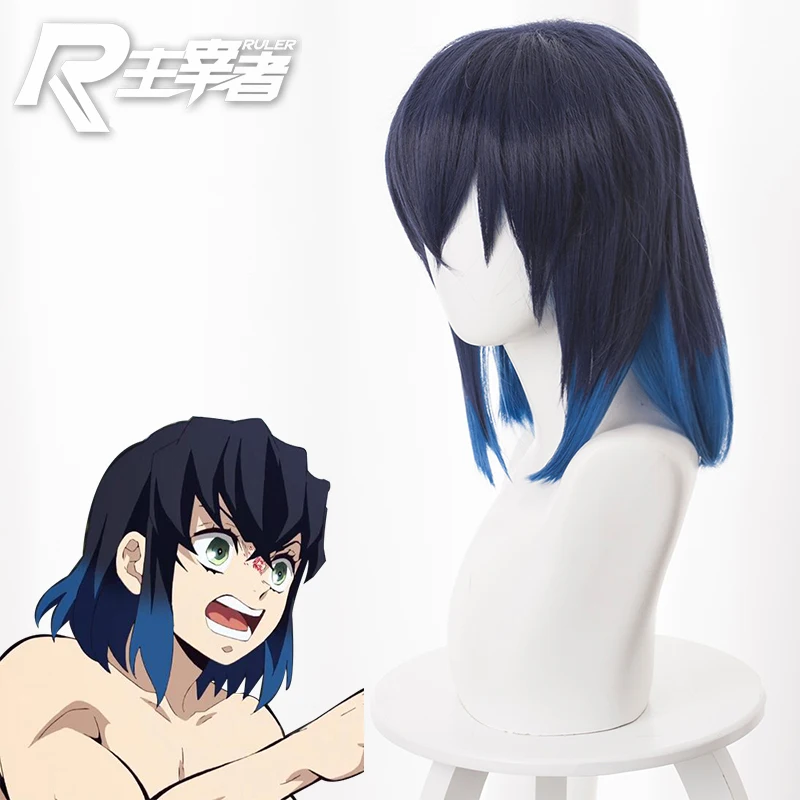 Anime GHOSTBUSTERS Hashibira Inosuke Pig-faced teenager, Navy blue gradient blue cosplay WIG
Anime GHOSTBUSTERS Hashibira Inosuke Pig-faced teenager, Navy blue gradient blue cosplay WIG