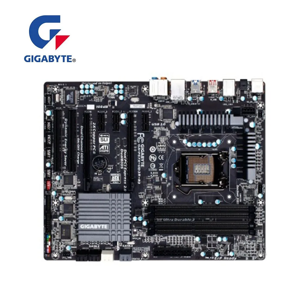 Материнская плата для компьютера GIGABYTE LGA 1155 DDR3 б/у десктопная Intel P67 P67M|Материнские