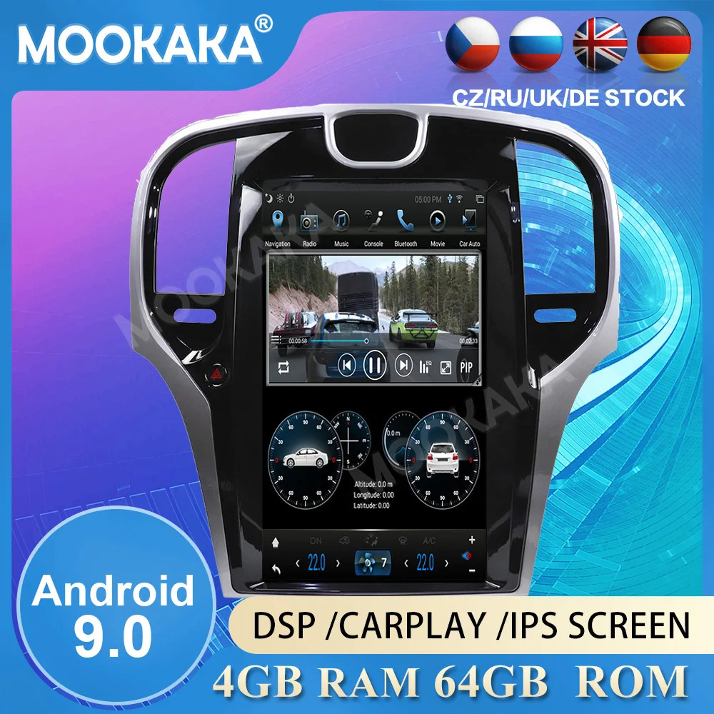 Tesla style 13.3 inch 4GB+64GB Android 9.0 PX6 For Chrysler 300C Car multimedia player Stereo Screen Radio Audio GPS Navi 4G
Tesla style 13.3 inch 4GB+64GB Android 9.0 PX6 For Chrysler 300C Car multimedia player Stereo Screen Radio Audio GPS Navi 4G