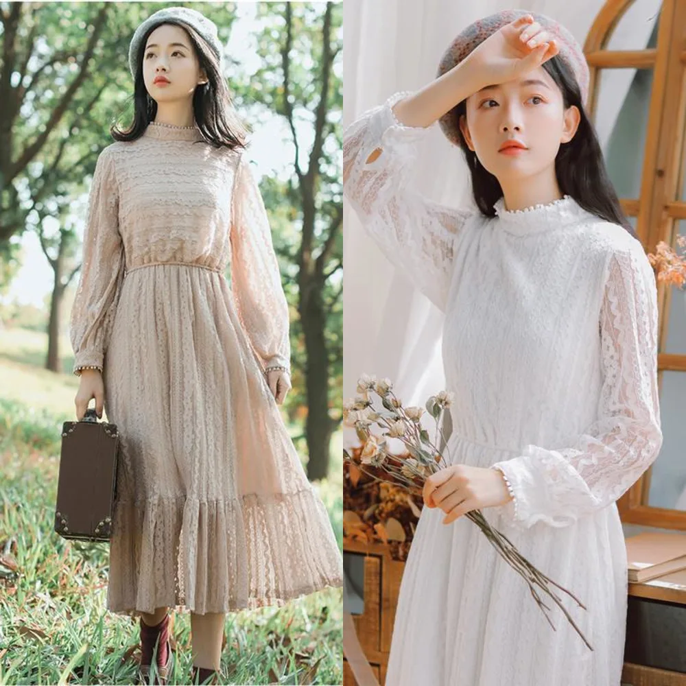 WinterSpring Women Elegant Mesh Lace Dresses Girls Sweet Long Maxi Dresses Female Lantern Sleeve Casual Dresses
WinterSpring Women Elegant Mesh Lace Dresses Girls Sweet Long Maxi Dresses Female Lantern Sleeve Casual Dresses
