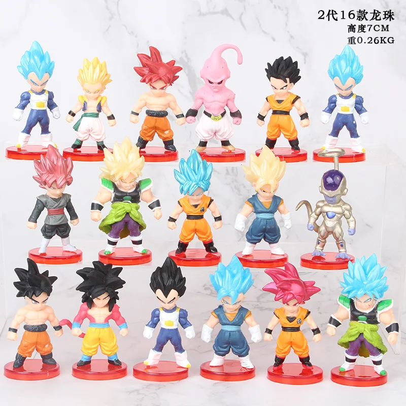 16pcs Dragon Ball Anime Characters Son Goku Bejita Yonsei Frieza Majin Models Classic Toys Action Figures Dolls Children Kids
16pcs Dragon Ball Anime Characters Son Goku Bejita Yonsei Frieza Majin Models Classic Toys Action Figures Dolls Children Kids