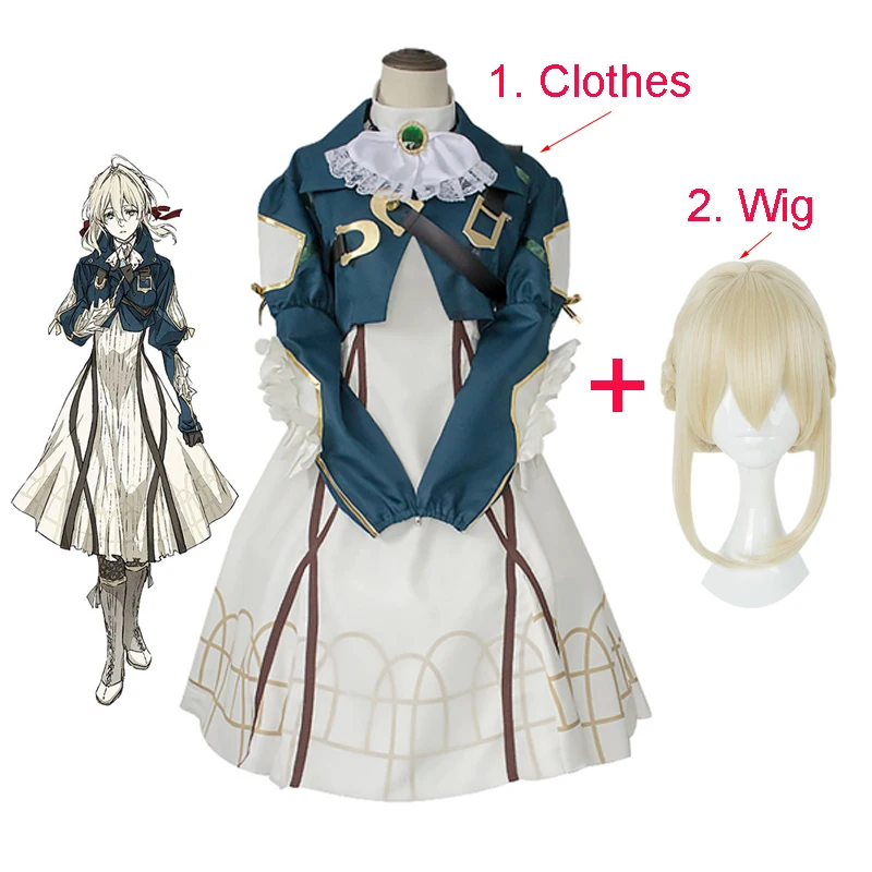 Anime Violet Evergarden przebranie na wysokiej sukienka Halloween dla kobiety
Anime Violet Evergarden przebranie na wysokiej sukienka Halloween dla kobiety