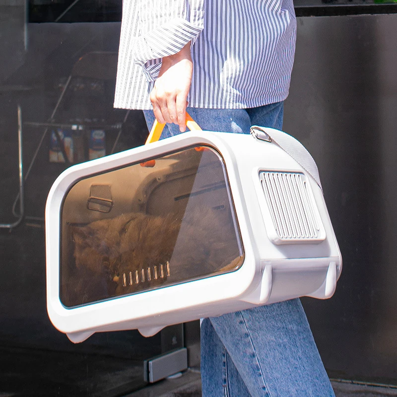Cat Carrier Bag Small Dog Transportation Shoulder Bags Pet Large Space Portable Transparent Cage with Thermometer Hygrometer
Cat Carrier Bag Small Dog Transportation Shoulder Bags Pet Large Space Portable Transparent Cage with Thermometer Hygrometer