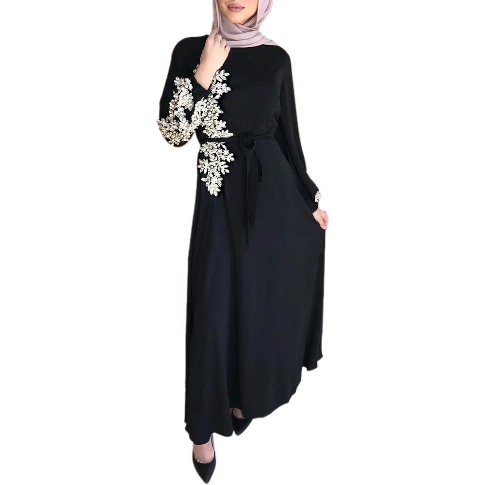 Plus Size Abayas for Women Muslim Dress Long Sleeve Embroidery Lace Up Belt Slim Fit Robe Casual Indian Dress Women Maxi Dress
Plus Size Abayas for Women Muslim Dress Long Sleeve Embroidery Lace Up Belt Slim Fit Robe Casual Indian Dress Women Maxi Dress