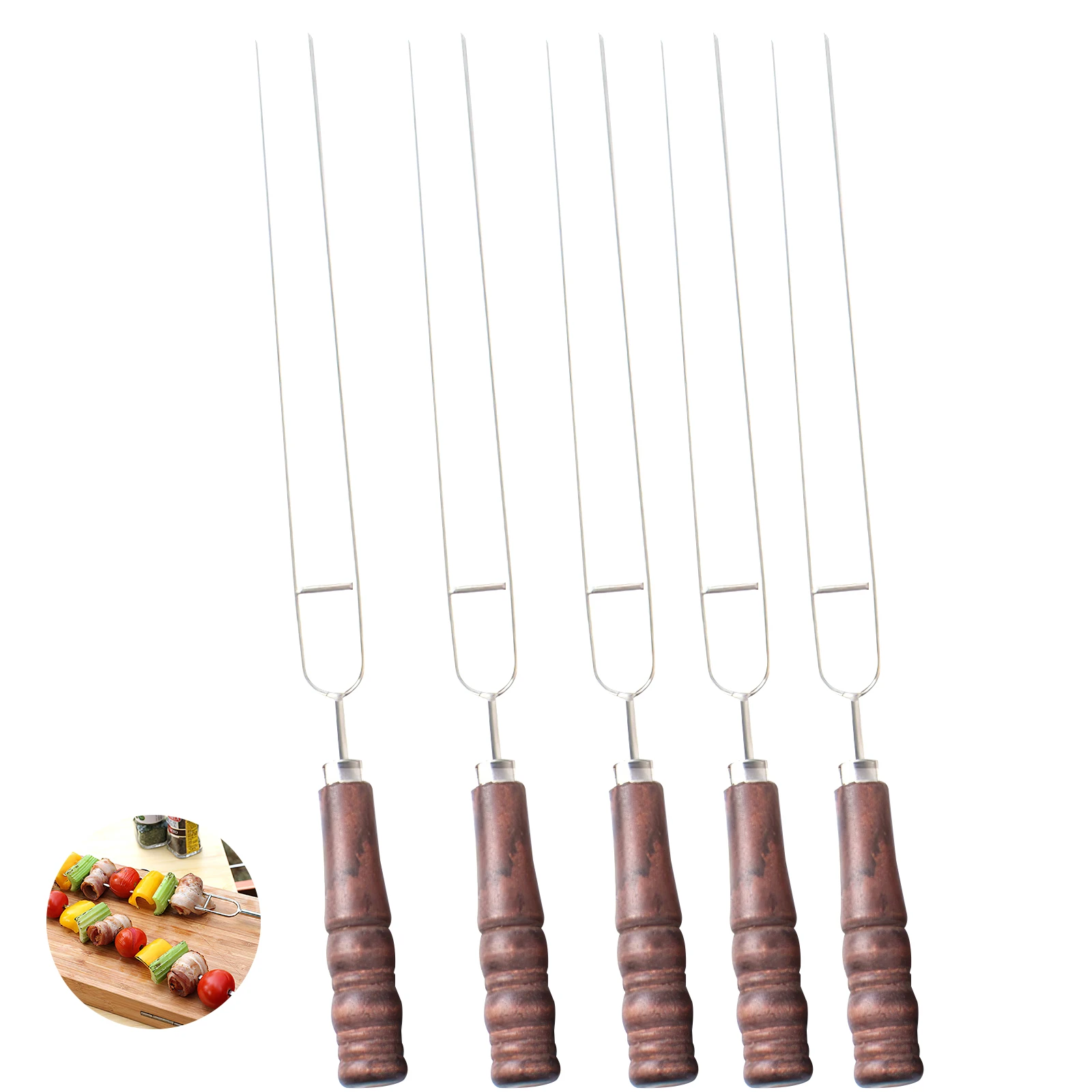 Skewers For Barbecue Reusable Grill Stainless Steel Skewers Shish Kebab BBQ Camping Flat Forks Gadgets Kitchen Accessories Tools
Skewers For Barbecue Reusable Grill Stainless Steel Skewers Shish Kebab BBQ Camping Flat Forks Gadgets Kitchen Accessories Tools