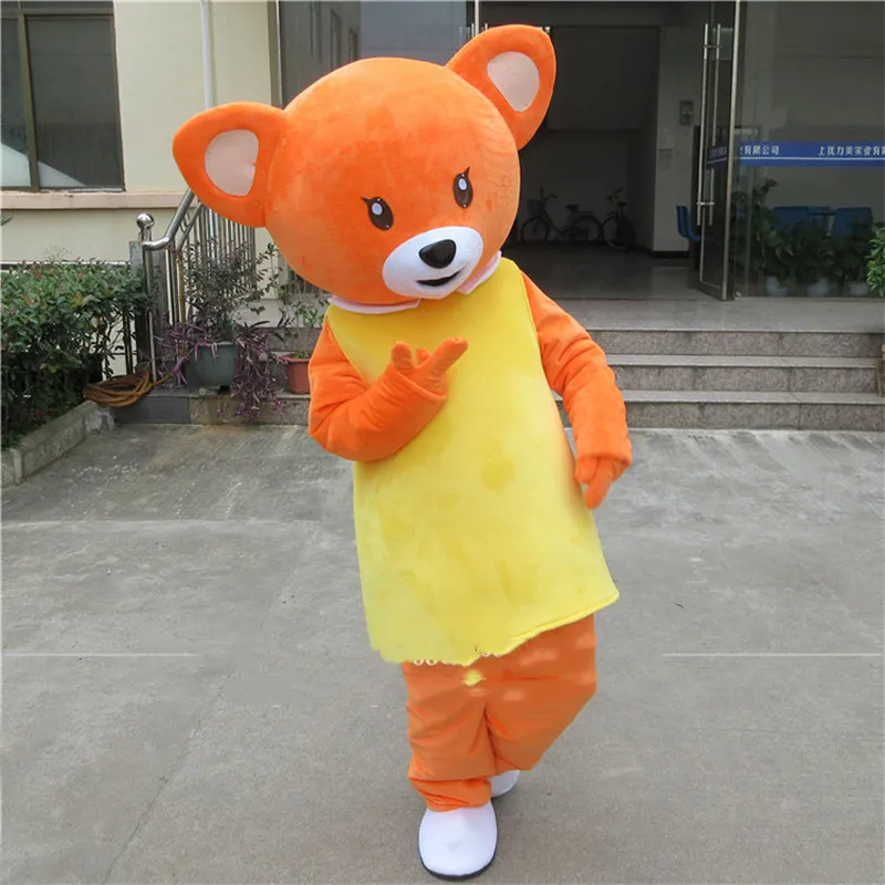 

Orange Bear Mascot Costume Suits Cosplay Party Game Dress Outfits Advertising Promotion Carnival Halloween Xmas Easter Adults