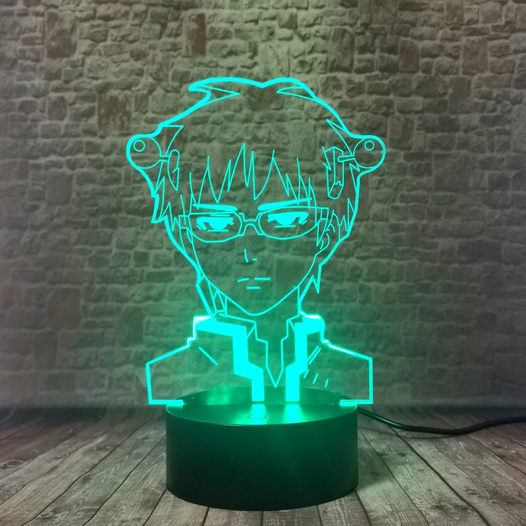 Saiki Kusuo фигурки аниме 3D визуальная Иллюзия светодиодный настольная лампа Японии манга катастрофическая жизнь Saiki K модель мигающие игрушки
Saiki Kusuo фигурки аниме 3D визуальная Иллюзия светодиодный настольная лампа Японии манга катастрофическая жизнь Saiki K модель мигающие игрушки