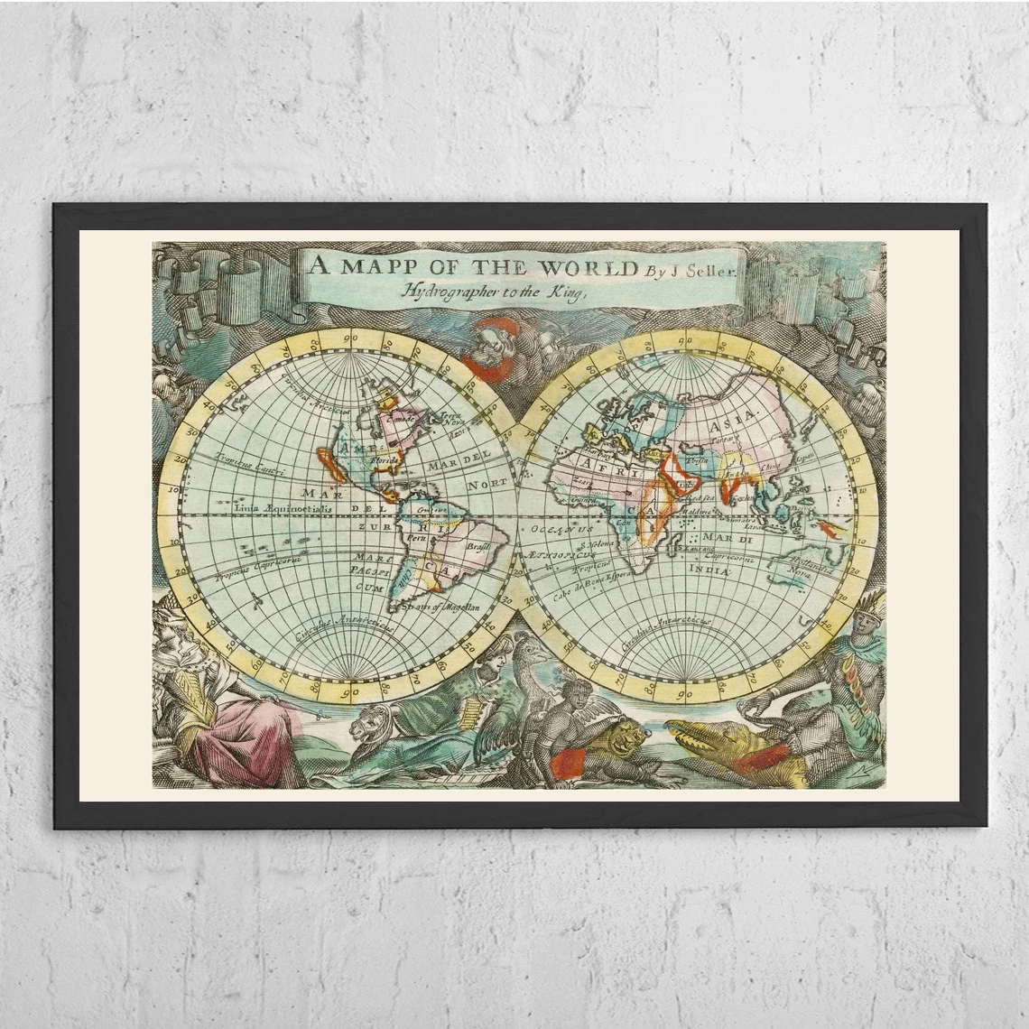 A Mapp Of The World 1682, винтажная карта, плакат, холст, художественные принты, украшение для дома, настенная живопись (без рамки)
A Mapp Of The World 1682, винтажная карта, плакат, холст, художественные принты, украшение для дома, настенная живопись (без рамки)