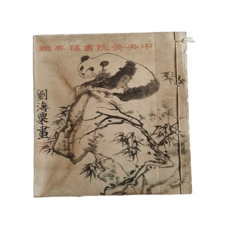 Traditional Chinese painting Liu Haisu album retro manual thread binding sketch graffiti copy antique notes 
Traditional Chinese painting Liu Haisu album retro manual thread binding sketch graffiti copy antique notes