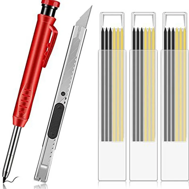1 * Solid Woodworking Pencil+3*Pen Core+1*Art Kni-Fe Solid Carpenter Pencil Set Marking Tool
1 * Solid Woodworking Pencil+3*Pen Core+1*Art Kni-Fe Solid Carpenter Pencil Set Marking Tool