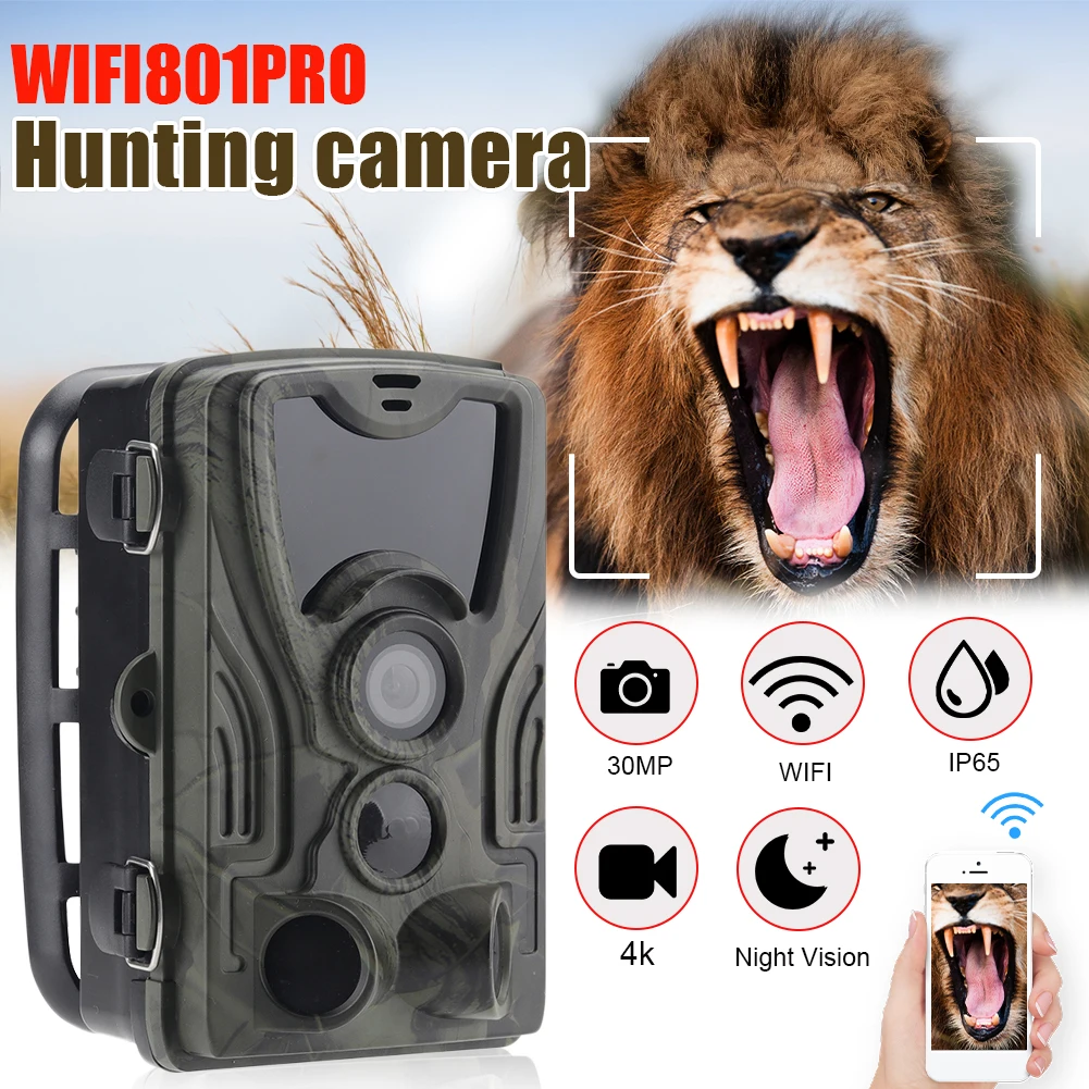 Hunting Trail Camera Low Glow Infrared Outdoor WiFi 4K Full HD Wild Game Camera with Night Vision for Wildlife Monitoring
Hunting Trail Camera Low Glow Infrared Outdoor WiFi 4K Full HD Wild Game Camera with Night Vision for Wildlife Monitoring