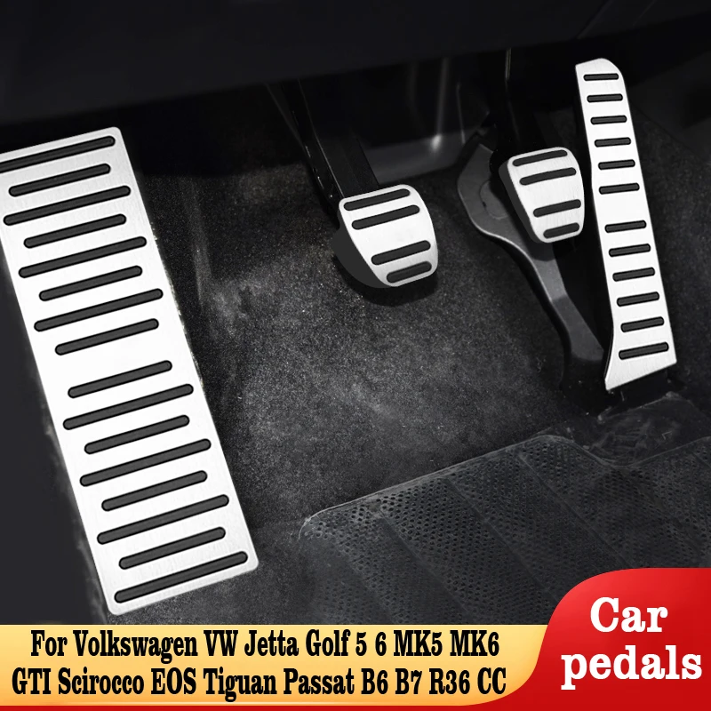 

For Volkswagen VW Jetta Golf 5 6 MK5 MK6 GTI Scirocco EOS Tiguan Passat B6 B7 R36 CC Car Foot Fuel Brake Pedal Cover Accessories