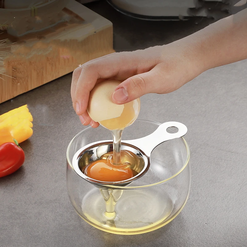 1Pcs Stainless Steel Egg White Separator DIY egg strainer household baking tools egg yolk egg white separator Kitchen Accessory
1Pcs Stainless Steel Egg White Separator DIY egg strainer household baking tools egg yolk egg white separator Kitchen Accessory