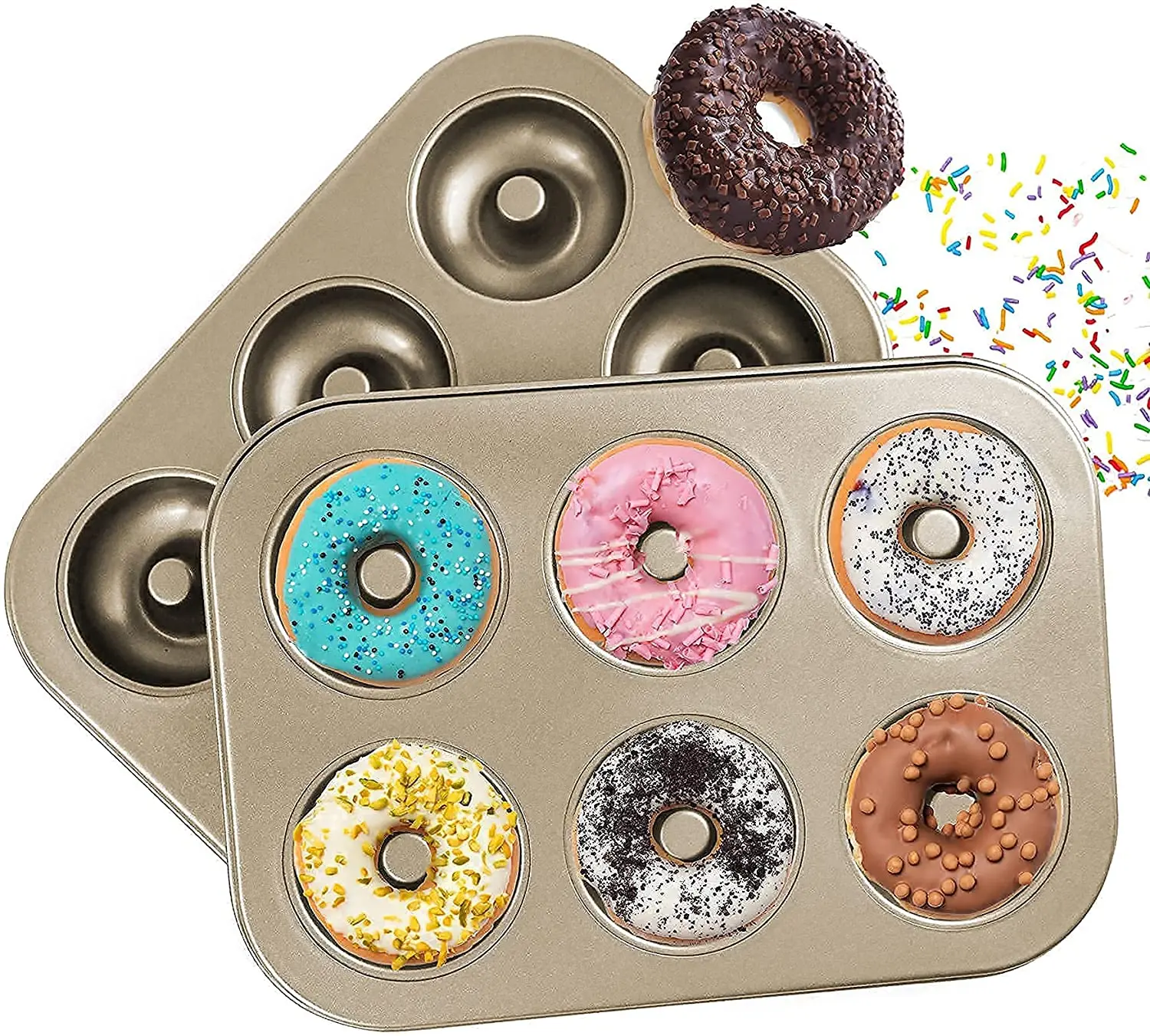 6-Cavity Doughnut Baking Pan Carbon Steel Cake Baking Mold Baking Tray Non-Stick Muffin DIY Cake Pan Mould Bakeware Pan Molds
6-Cavity Doughnut Baking Pan Carbon Steel Cake Baking Mold Baking Tray Non-Stick Muffin DIY Cake Pan Mould Bakeware Pan Molds